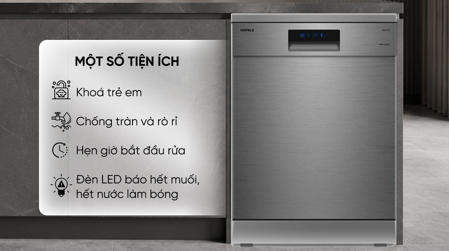 Máy rửa chén độc lập Hafele HDW-F602TS (535.29.551)