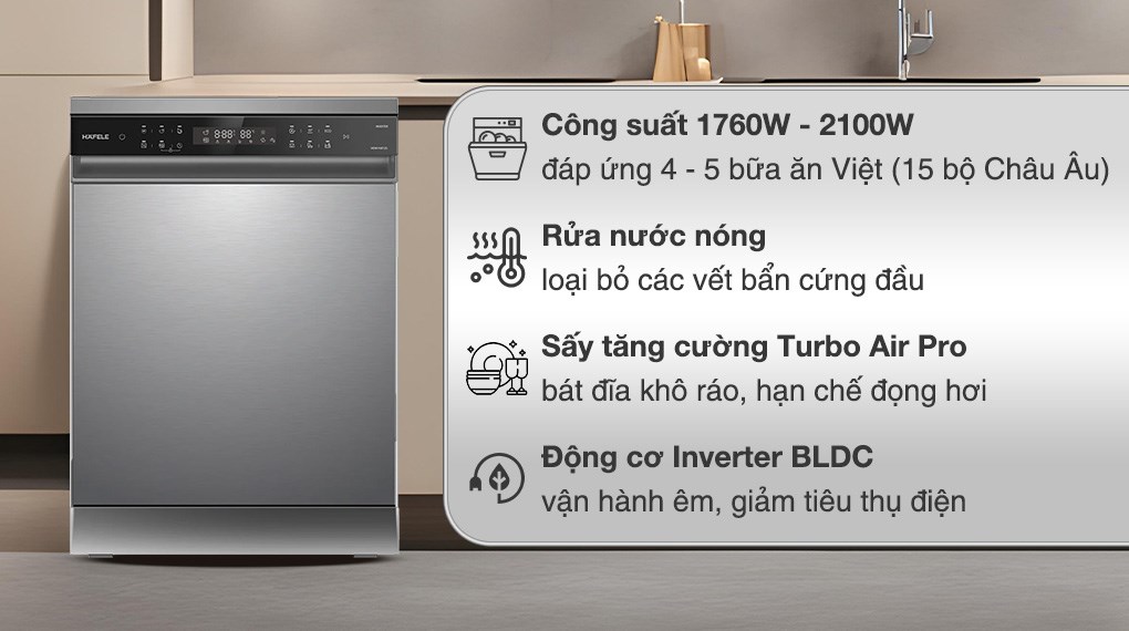 Máy rửa chén độc lập Hafele HDW-F6012S (535.29.671)