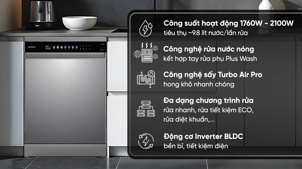 Máy rửa chén độc lập Hafele HDW-F6053S (535.29.702)