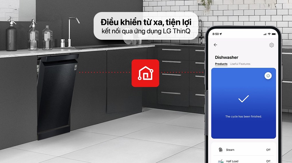 Máy rửa chén độc lập LG LDN14BLA5
