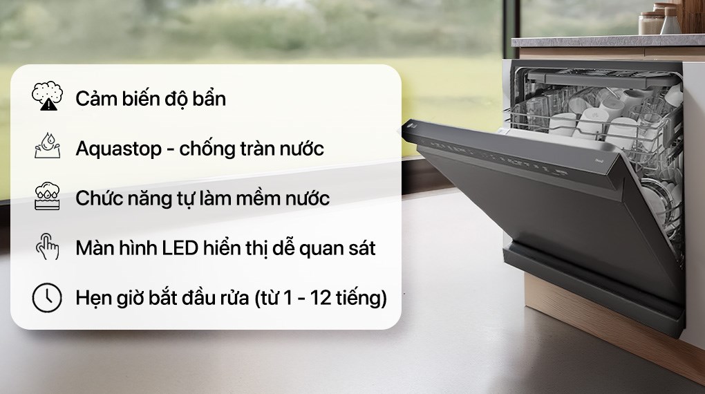 Máy rửa chén độc lập LG LDN14BLA5