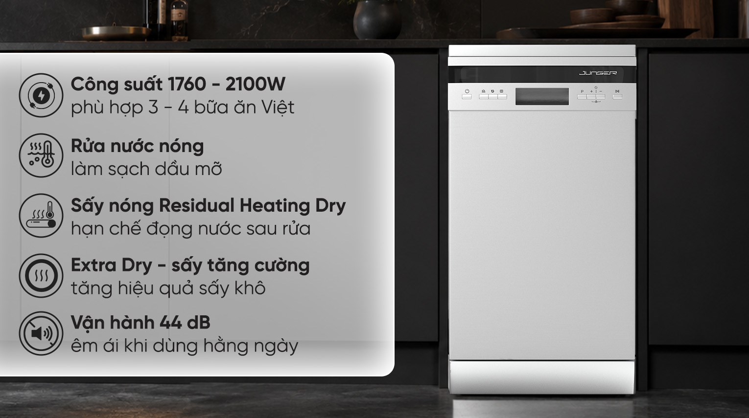 Máy rửa chén độc lập Junger DWJ-450