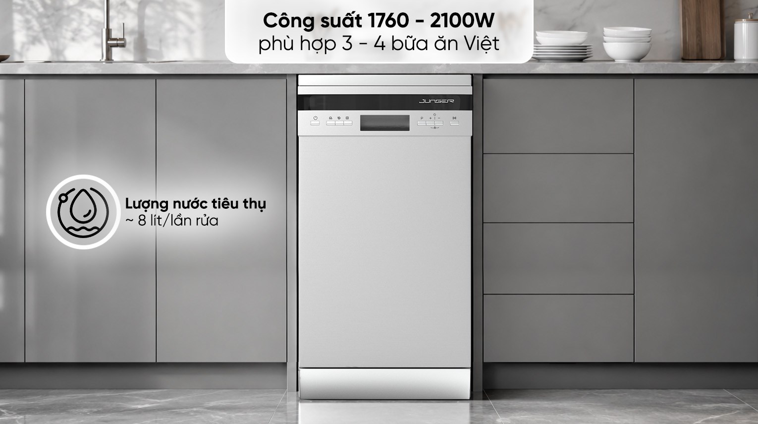 Máy rửa chén độc lập Junger DWJ-450