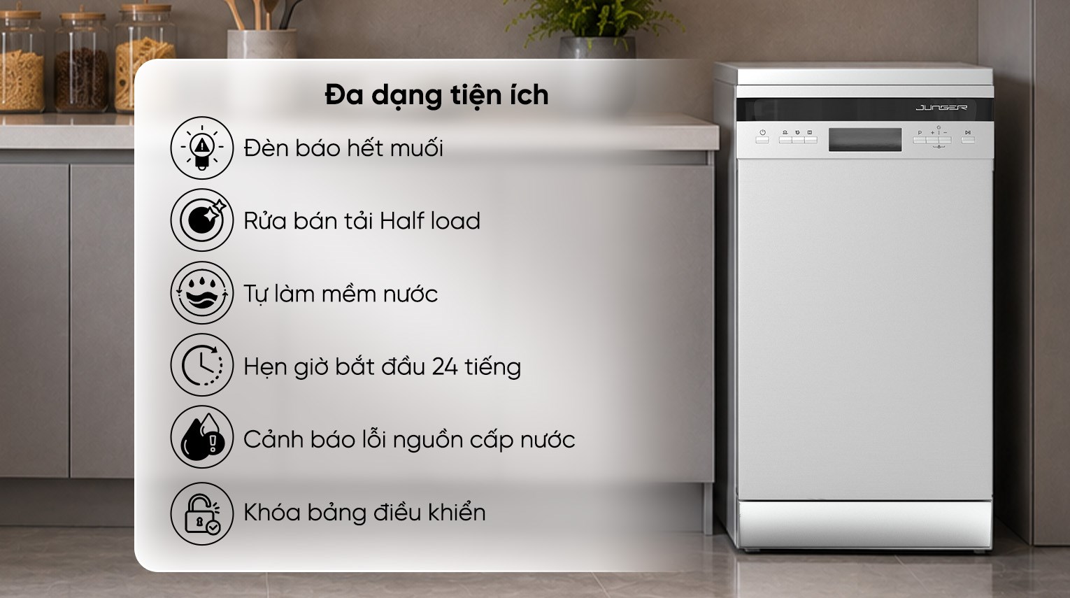 Máy rửa chén độc lập Junger DWJ-450