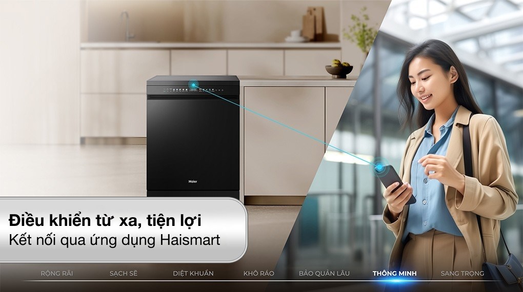 Máy rửa chén độc lập Haier HDWA18-686BK3VN