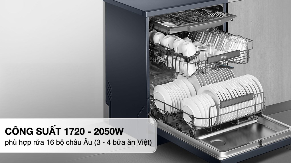 Máy rửa chén độc lập Haier HDWE16-66BK6VN