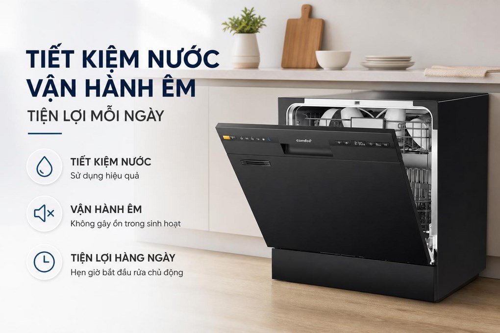 Máy rửa chén độc lập Comfee CDW-10F60TB - 11