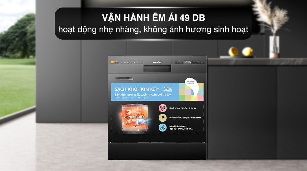 Máy rửa chén độc lập Comfee CDW-10F60TB