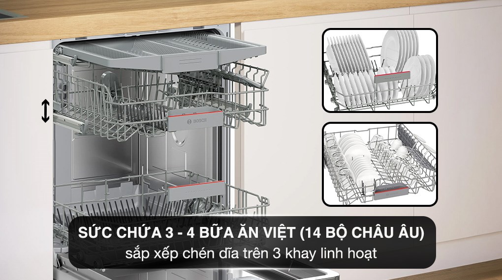 Máy rửa chén âm tủ Bosch SMI4EVS08E