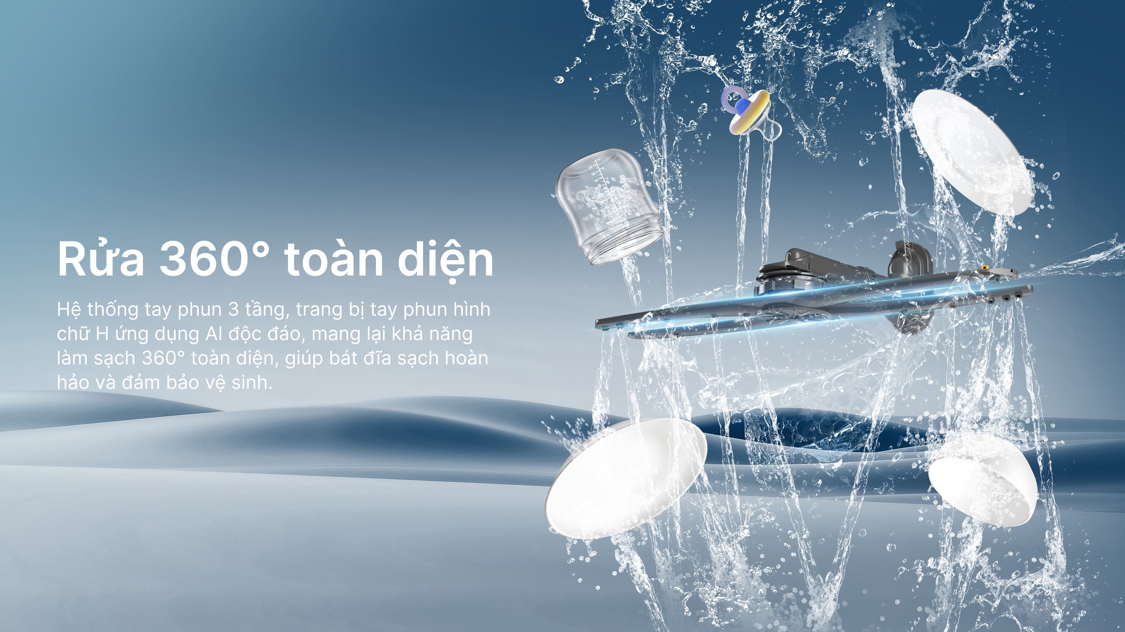 Máy rửa chén độc lập Aqua ADWA15-686BK3VN - 3