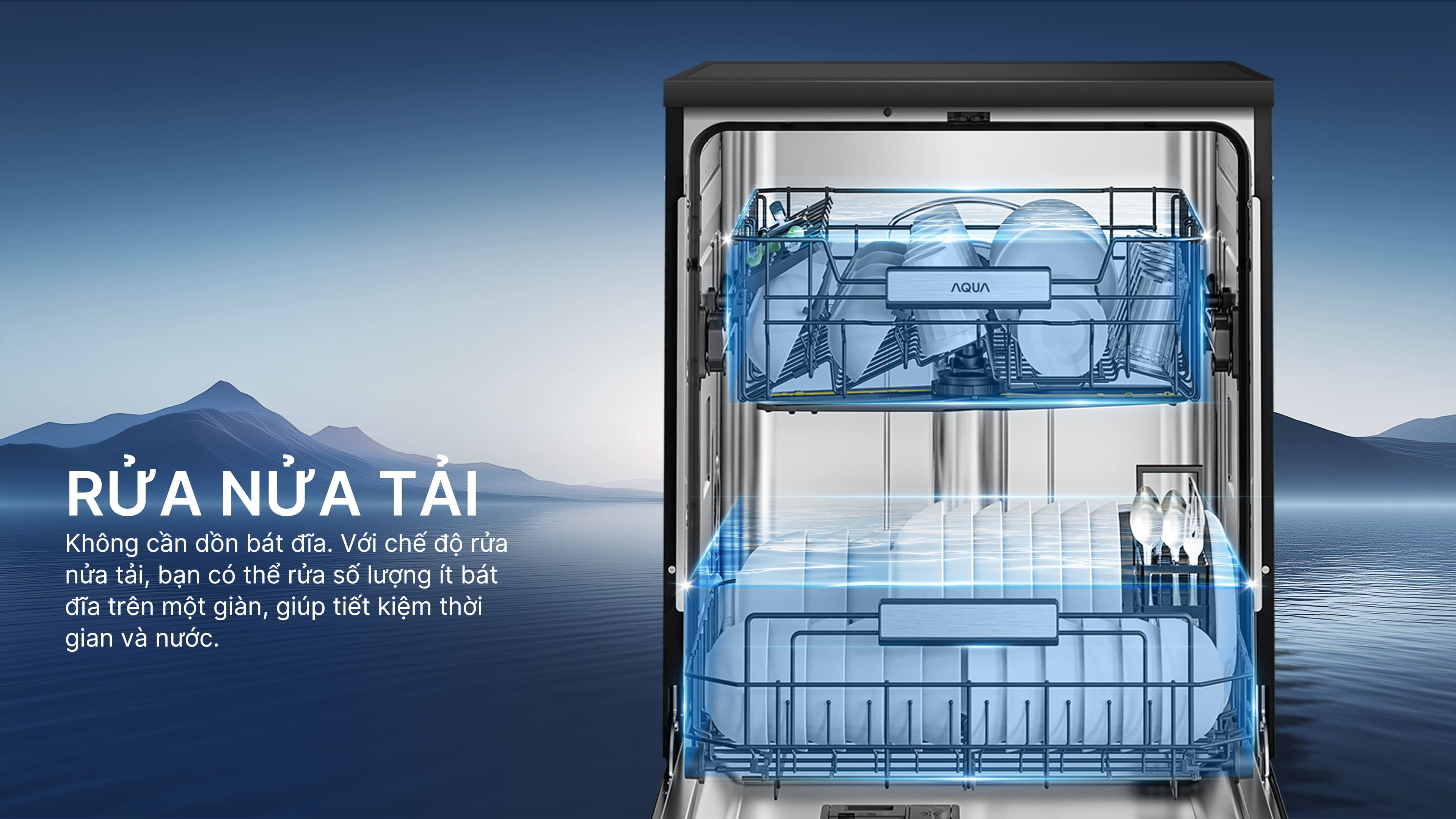Máy rửa chén độc lập Aqua ADWA15-686BK3VN - 7