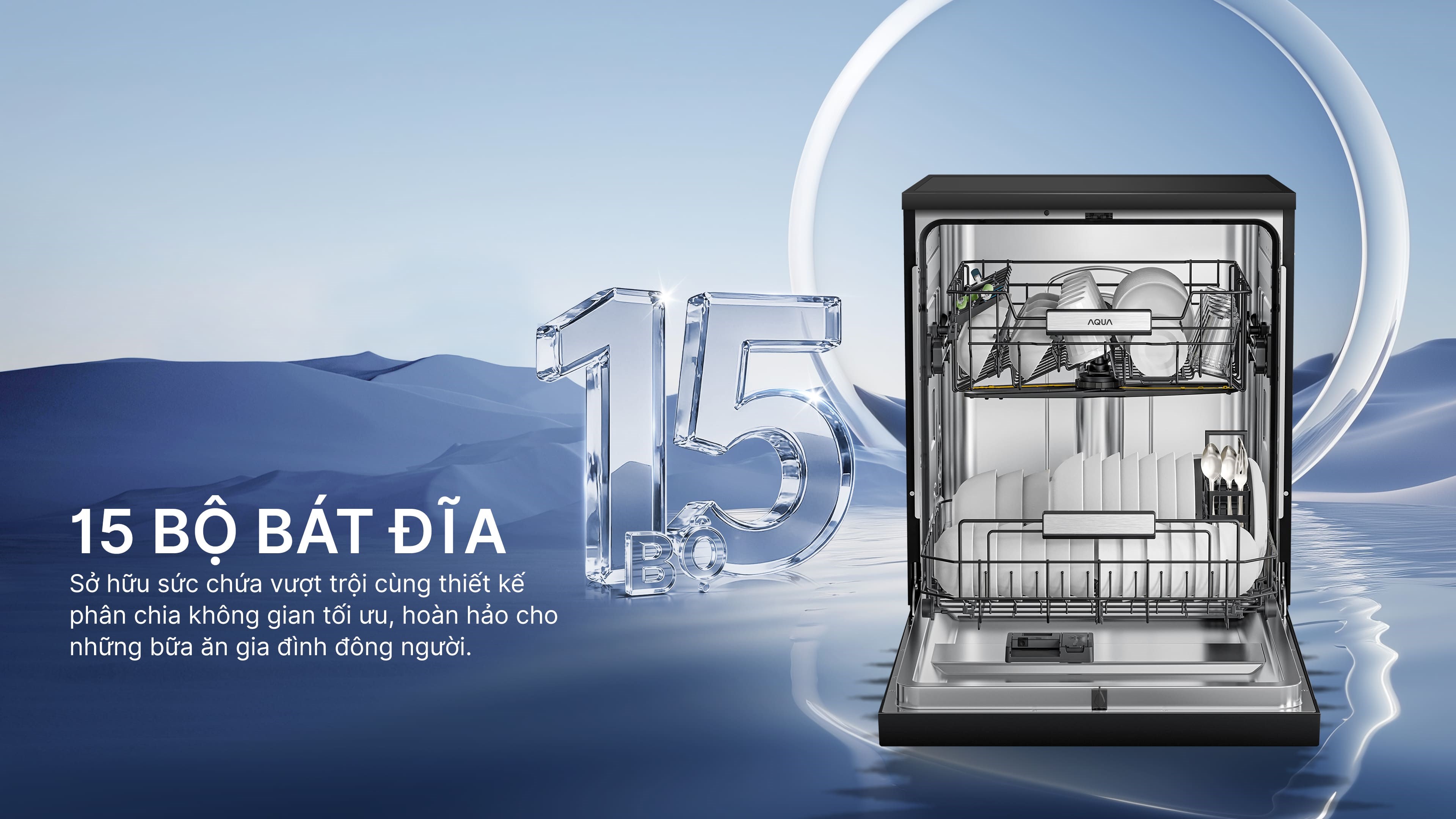 Máy rửa chén độc lập Aqua ADWA15-686BK3VN - 10