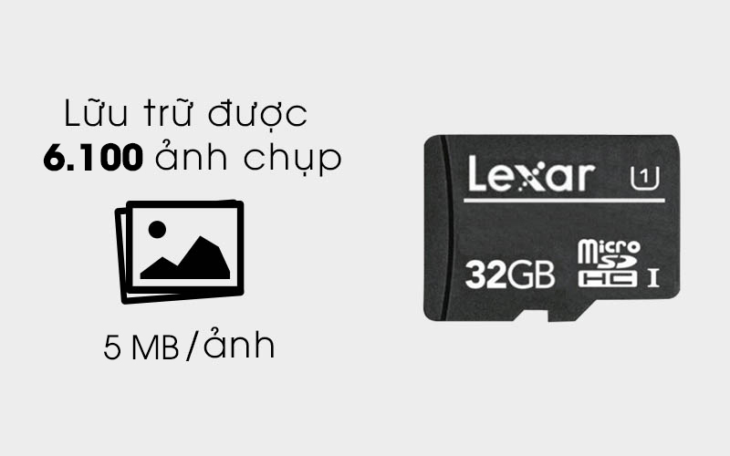 Thẻ nhớ MicroSD 32GB Lexar class 10 UHS-I lưu trữ đến hàng nghìn bức ảnh