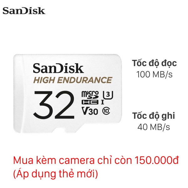 Thẻ Nhớ Chuyên Camera Sandisk Microsd 32Gb Class 10_U3