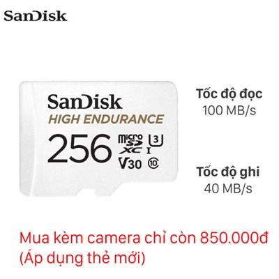 Thẻ nhớ chuyên Camera Sandisk MicroSD 256GB class 10_U3