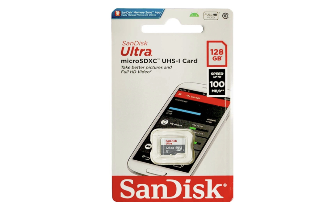 Thẻ nhớ Sandisk MicroSD 128GB class 10_U1 Màu Xám