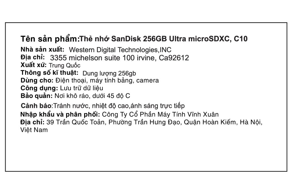 Thẻ nhớ SanDisk MicroSD 256GB class 10_U1 - 4