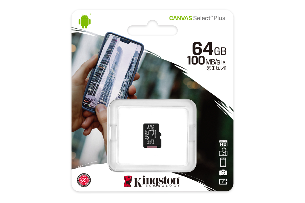 Thẻ nhớ Kingston MicroSD 64GB class 10_U1 Màu Đen