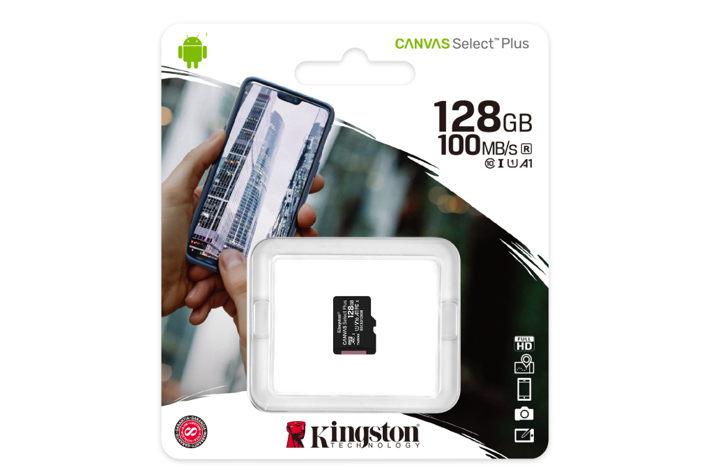 Thẻ nhớ Kingston MicroSD 128GB class 10_U1 Màu Đen