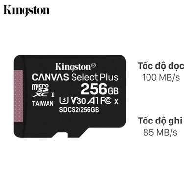 Thẻ nhớ Kingston MicroSD 256GB class 10_U3