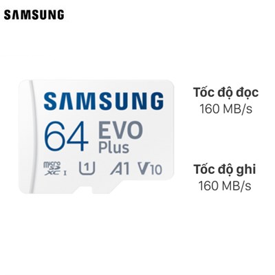 Thẻ nhớ Samsung EVO Plus MicroSD 64GB class 10_U1