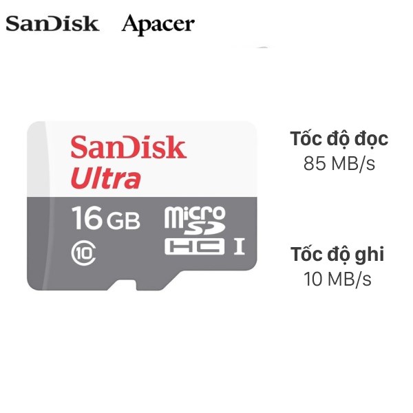 Thẻ nhớ MicroSD 16GB Class 10