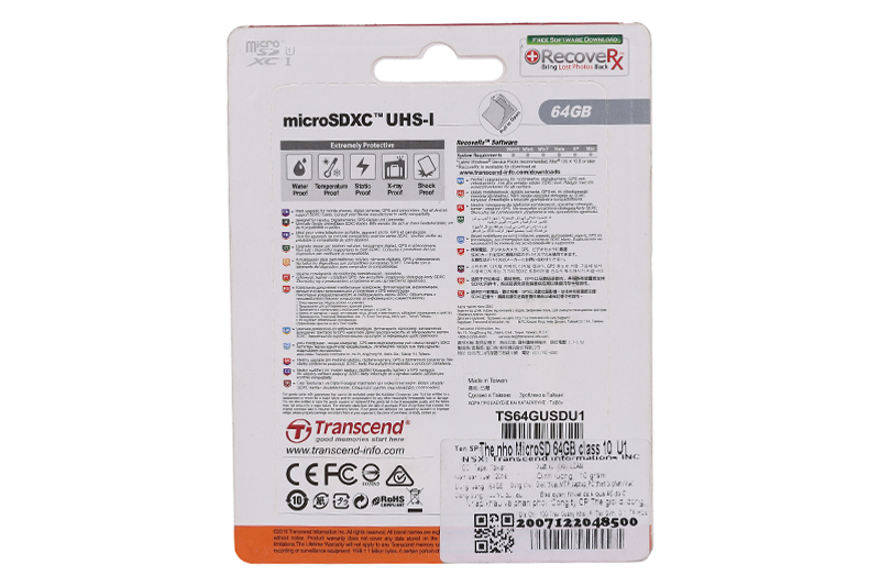 Thẻ nhớ MicroSD 64 GB Class 10