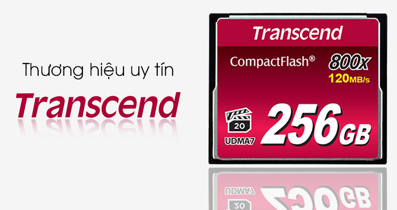 Thẻ nhớ CF 800x Transcend - Thương hiệu thẻ nhớ Transcend uy tín Thẻ nhớ CF 800x Transcend - Thương hiệu thẻ nhớ Transcend uy tín