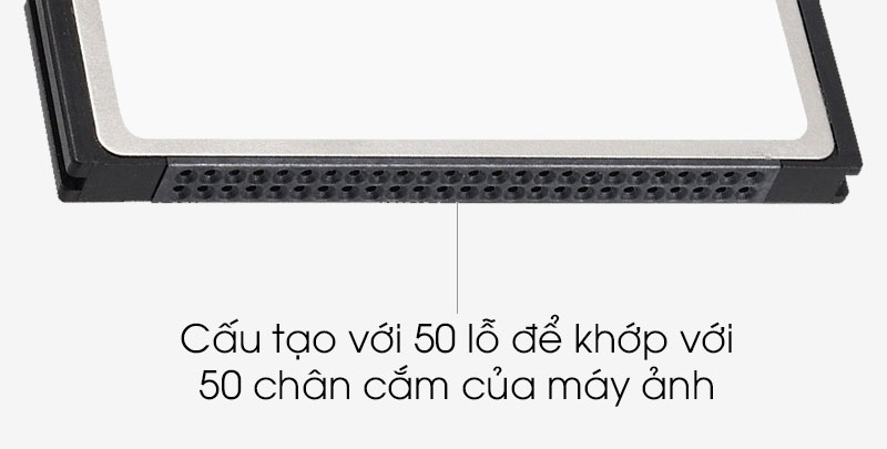Thẻ nhớ CF 400x Transcend - Cấu tạo đặc biệt với 50 lỗ trên thẻ nhớ CF Thẻ nhớ CF 400x Transcend - Cấu tạo đặc biệt với 50 lỗ trên thẻ nhớ CF