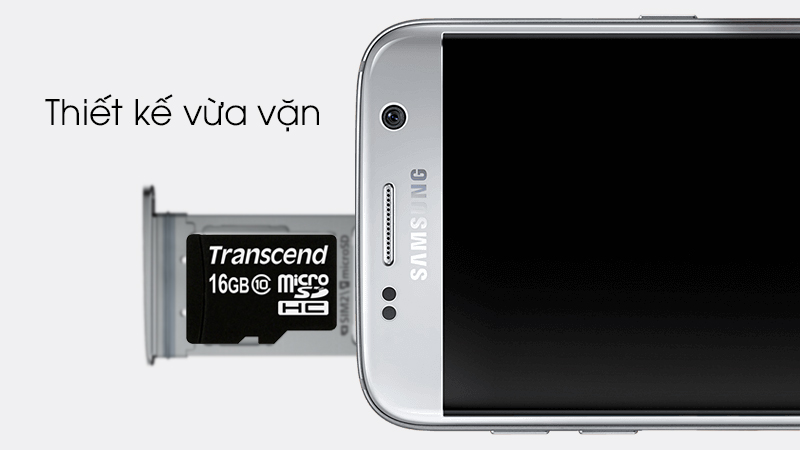 Thẻ nhớ MicroSD 16GB Transcend Class 10 - Thiết kế để vừa vặn với khe cắm thẻ nhớ của điện thoại, máy tính bảng Thẻ nhớ MicroSD 16GB Transcend Class 10 - Thiết kế để vừa vặn với khe cắm thẻ nhớ của điện thoại, máy tính bảng