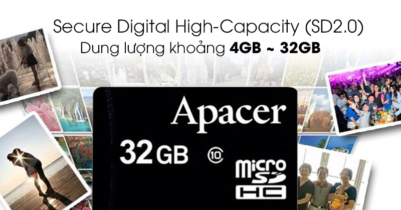 Thẻ nhớ MicroSD 32GB Apacer Class 10 UHS-1 - Thẻ nhớ SDHC Thẻ nhớ MicroSD 32GB Apacer Class 10 UHS-1 - Thẻ nhớ SDHC