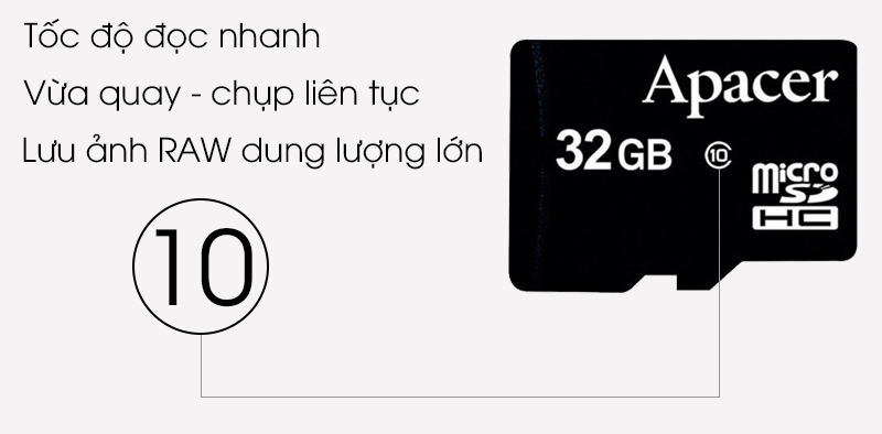 Thẻ nhớ MicroSD 32GB Apacer Class 10 UHS-1 - Thẻ nhớ Class 10 Thẻ nhớ MicroSD 32GB Apacer Class 10 UHS-1 - Thẻ nhớ Class 10