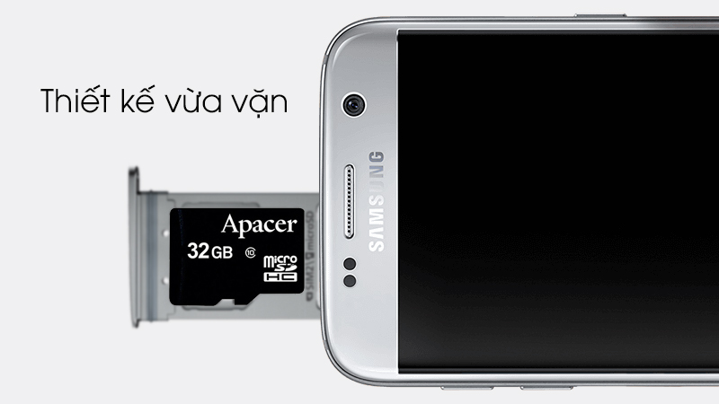 Thẻ nhớ MicroSD 32GB Apacer Class 10 UHS-1 - Thiết kế để vừa vặn với khe cắm thẻ nhớ của điện thoại, máy tính bảng Thẻ nhớ MicroSD 32GB Apacer Class 10 UHS-1 - Thiết kế để vừa vặn với khe cắm thẻ nhớ của điện thoại, máy tính bảng