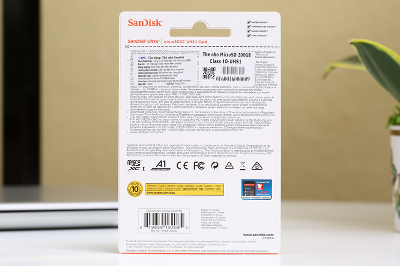 Thẻ nhớ MicroSD 200 GB SanDisk Class 10