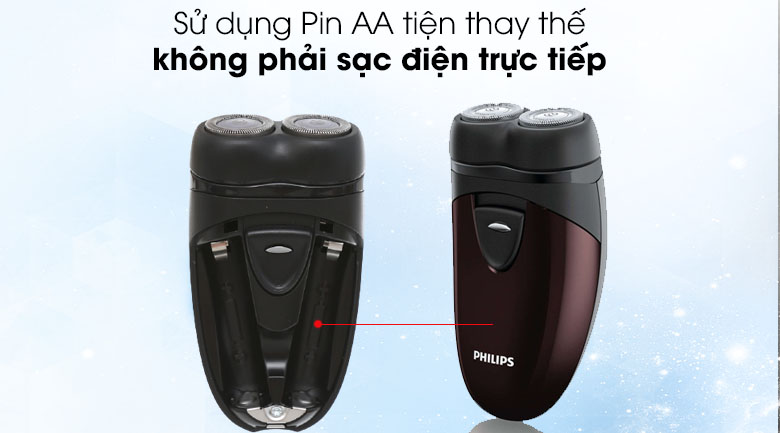 Máy cạo râu khô Philips PQ206 - Màu đen đỏ