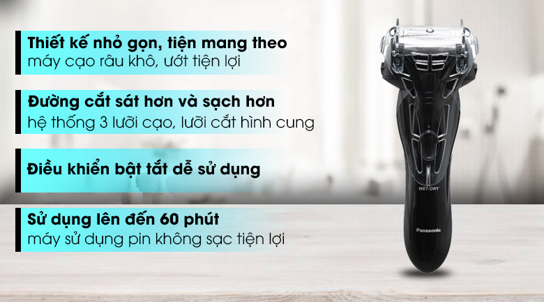 Máy cạo râu khô và ướt Panasonic ES-SL10-K401