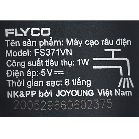Máy cạo râu khô và ướt Flyco FS371VN Màu Vàng đồng