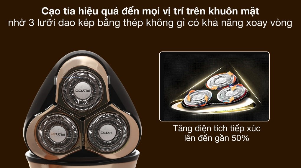 Máy cạo râu khô và ướt Flyco FS379VN