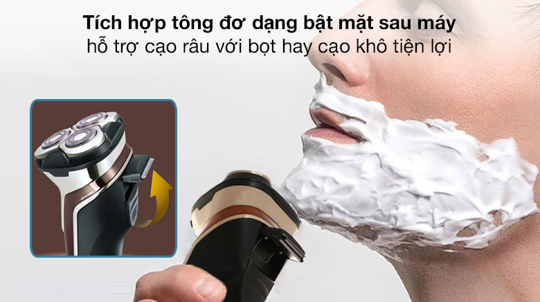 Tông đơ dạng bật sau - Máy cạo râu Flyco FS379VN