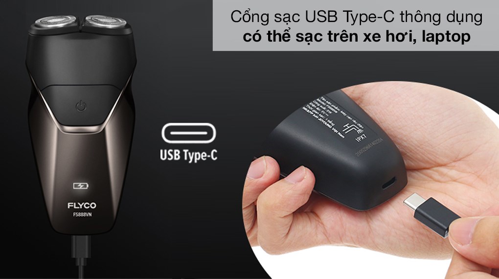 Máy cạo râu khô và ướt Flyco FS888VN