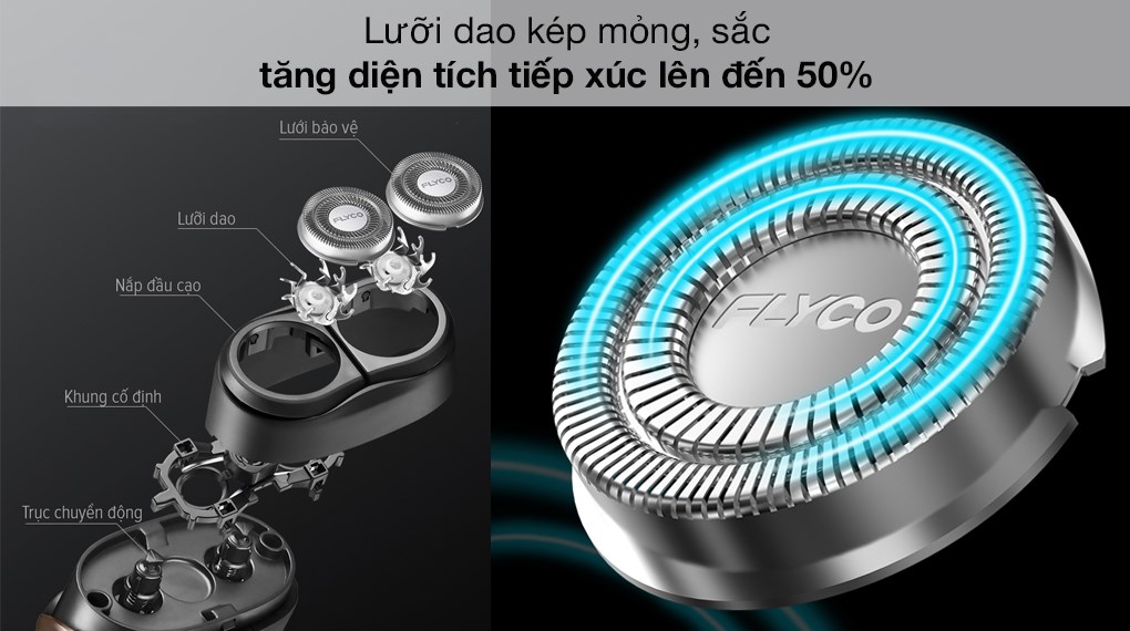 Máy cạo râu khô và ướt Flyco FS888VN