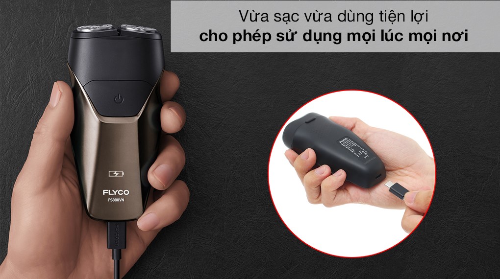 Máy cạo râu khô và ướt Flyco FS888VN