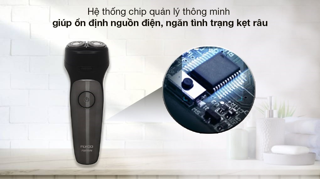 Máy cạo râu khô và ướt Flyco FS879VN