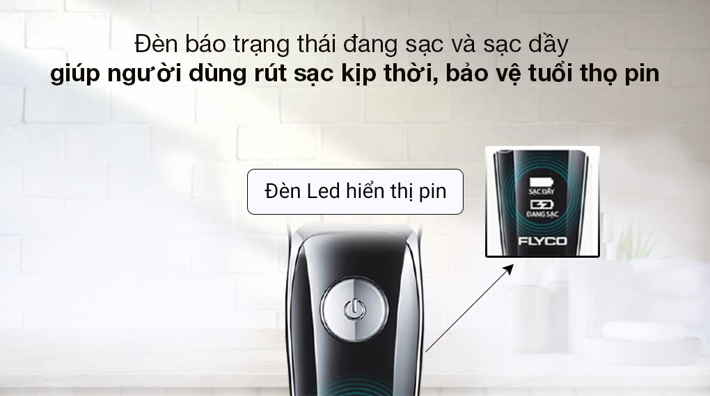 Máy cạo râu khô và ướt Flyco FS879VN