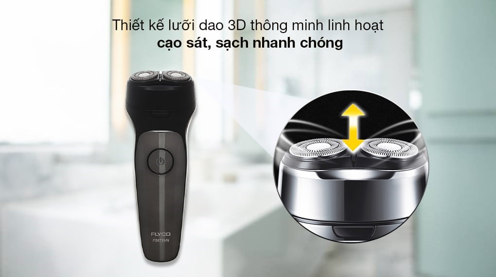 Máy cạo râu khô và ướt Flyco FS879VN