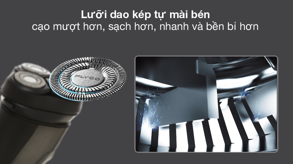 Máy cạo râu khô và ướt Flyco FS317VN