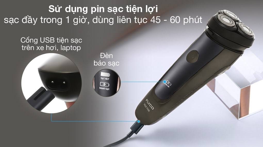 Máy cạo râu khô và ướt Flyco FS317VN