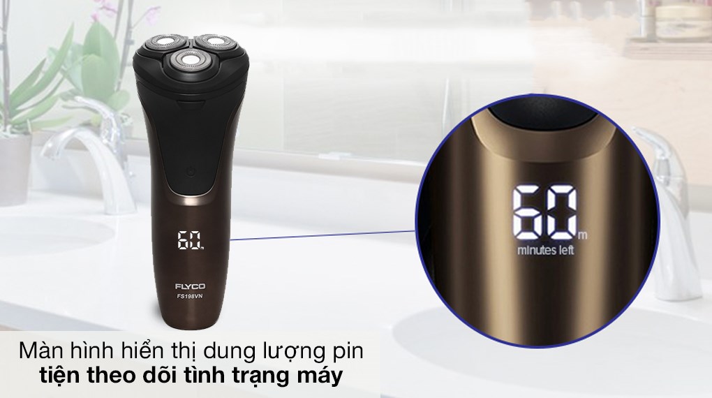 Máy cạo râu khô và ướt Flyco FS198VN