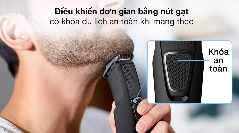 Máy tạo kiểu râu khô và ướt Philips BT1214/15