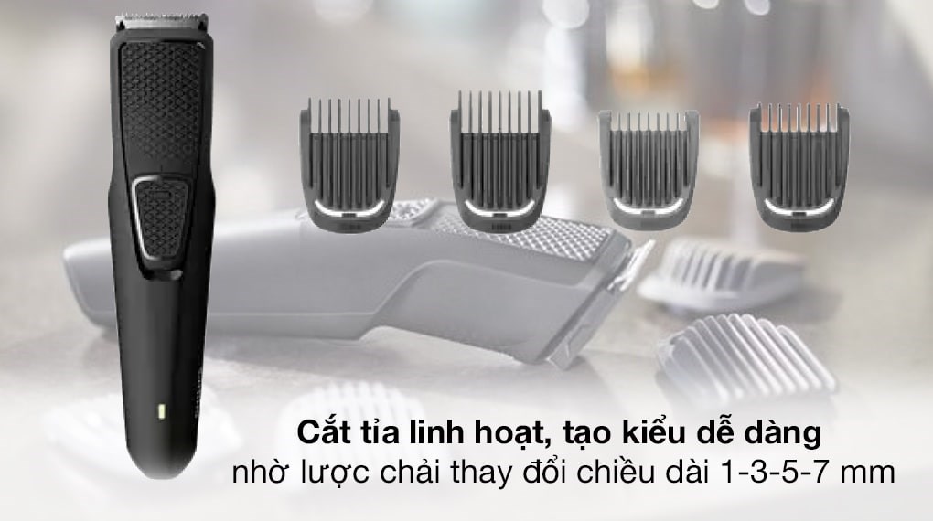Máy tạo kiểu râu khô và ướt Philips BT1214/15